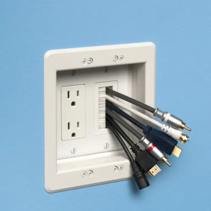 Arlington TVBU505GC 2-Gang Recessed TV Box for Power and Low Voltage - Image 5