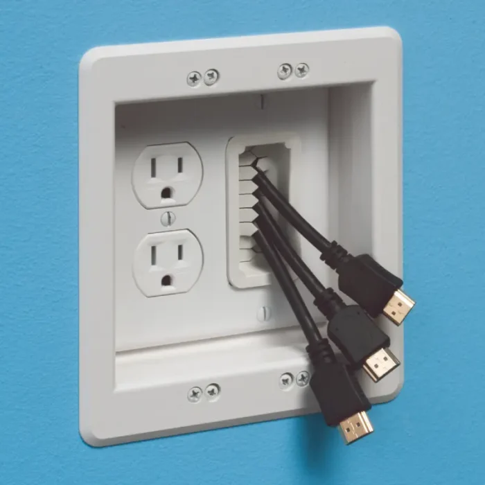 Arlington TVBU505GC 2-Gang Recessed TV Box for Power and Low Voltage - Image 4