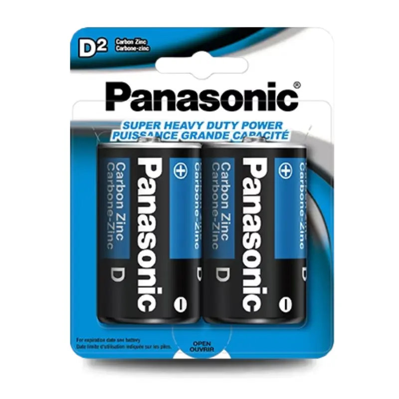 UM1NPA2BCA Panasonic UM1NPA2BCA D‑Size Super Heavy Duty Carbon Zinc Batteries - 2 Pack - Image 1
