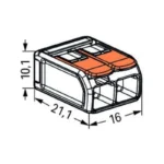 WAGO 221-612 Compact Splicing Connector, 2-Port Lever-Nut Wire Connector, 10 AWG - 221 Series - Image 5