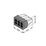 WAGO 773-166 Junction Box Push Wire Connector, 6-Port Push-In Splicing Connector for Solid Conductors - Image 2