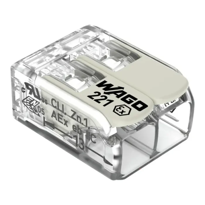 WAGO 221-682 Ex Range Compact Splicing Connector - 221 Series 10 AWG Lever Connector - Image 1