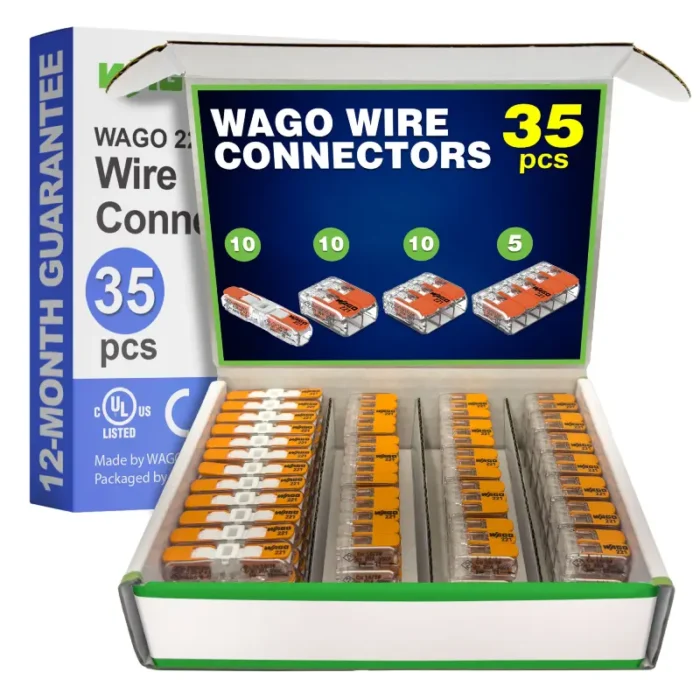 WAGO 221 Series 35pc Compact Splicing Wire Connectors Assortment - Image 1
