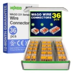 WAGO 221 Series 36pc Compact Splicing Wire Connectors Assortment