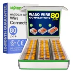 WAGO 221 Series 80pc Compact Splicing Wire Connectors Assortment