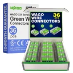 WAGO 221 Series Green Range 36pc Compact Splicing Wire Connectors Assortment