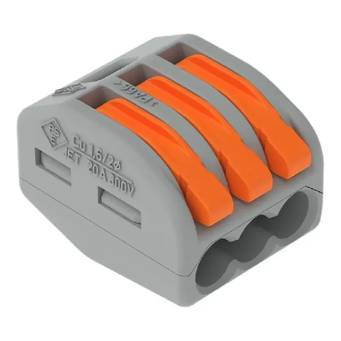 WAGO 222-413 Classic Splicing Connector - 222 Series 12 AWG Lever Connector - Image 1